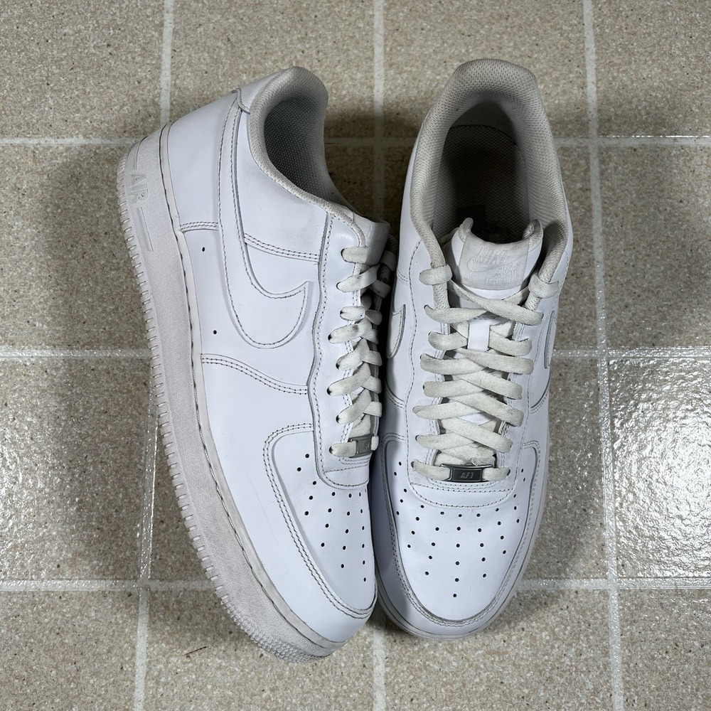 Nike Air Force 1 Shoe White Low Top Men's Size 14 Athletic Sneakers  CW2288-111